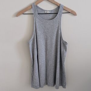Free People Intimately Gray Ribbed Tank Top